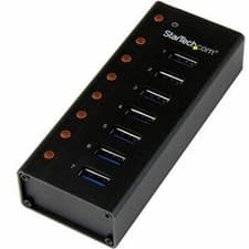 Image of Startech 7 Port Usb 3.0 Hub 5Gbps Desktop Or Wall-Mountable Metal Enclosure 7 To