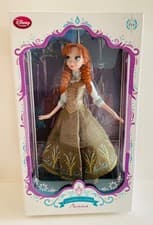 Image of Disney Store Frozen ANNA 17” Limited Edition Collectors Doll in Green Dress NEW
