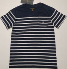 Image of GENUINE Polo Ralph Lauren Multi Striped blue T Shirt Boy, age 6 / 120