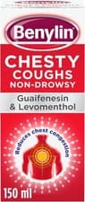 Image of Benylin Chesty Coughs Non-Drowsy (1x 150ml), Non-Drowsy Cough Syrup for Deep Pe