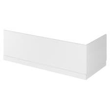 Image of Hudson Reed Fusion Gloss White 1700mm Bath Front Panel with Plinth - OFF177
