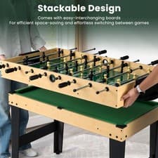 Image of 10-in-1 Combo Game Table Set Space-Saving Stackable Design