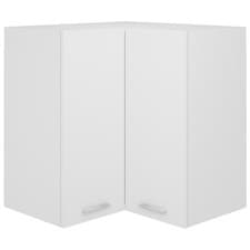 Image of Corner Wall Cabinet Lyon White 57x57x60cm Engineered Wood