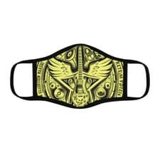 Image of Yellow guitar wings Face Mask