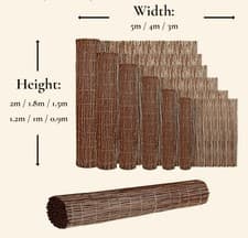 Image of Natural Willow Fence Screening Lawn Privacy Fencing Panel Roll Patio Decor