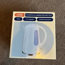 Image of LOGIK New And Sealed, Plastic Illuminated Kettle white, L17PKWS21