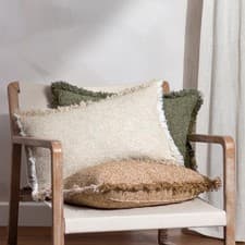 Image of Yard Doze Woven Reversible Fringed Cushion