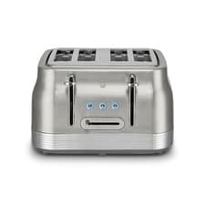 Image of Swan Retro Revive Stainless Steel 4 Slice Toaster Silver ST19029SS