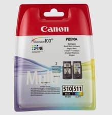 Image of Original Canon PG-510 Black & CL-511 Colour Ink Cartridges (2970B010) Vat