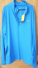Image of Crew Clothing technical half zip top XL blue BNWT