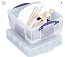 Image of Really Useful Plastic Storage Box 18 Litre with XL Lid Clear