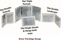 Image of SILVER PLATED FLAT EDGE PICTURE PHOTO FRAME IN PORTRATE/LANDSCAPE - 6X4 5X7 6X8