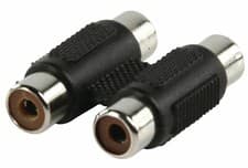 Image of Adapter plug 2 Phono RCA sockets to 2 Phono RCA sockets Female - 10 Pack
