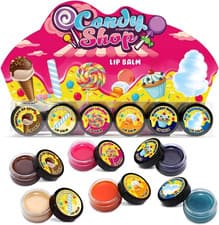 Image of Set of 6 Kids Lip Balm Candy Shop Shining Non-Colour Nourishing Scented Favourit