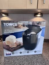 Image of Tower T11003 Digital Bread Maker 550W 2lb Black Non-Stick with 12 Programs