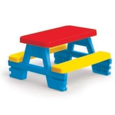Image of Dolu Kids Toddlers Indoor Outdoor Nursery Garden Picnic Table Bench