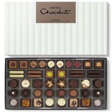Image of Hotel Chocolat Everything Luxe Box 40 Milk White and Dark Chocolates 525g