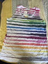 Image of EMP Innocent Lifestyle Rainbow Stripe Vest Top XXL brand New With tags