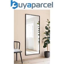 Image of Garden Trading Avening Indoor Rectangular Wall Mirror 180x75cm Matt Black Iron