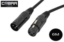 Image of 3 Pin DMX Lead 6M XLR Male to Female