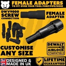 Image of FEMALE Vacuum/Dust Extraction Adapter to DeWalt AirLock DWV9000 SCREW ALL SIZES