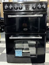 Image of BELLING Farmhouse 60E Electric Ceramic Cooker - Black & Chrome