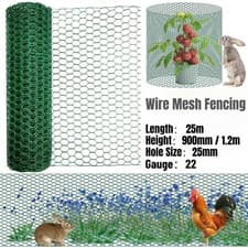 Image of 10-50M Welded Wire Mesh Aviary Fencing Fence Chicken Rabbit Garden Galvanised