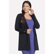 Image of Skechers SKECHLUXE Elevate Restful Hoodigan Women's Black Cardigans