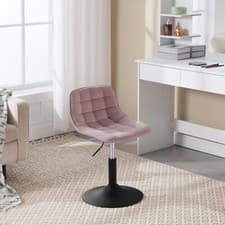 Image of Dressing Table Stool Velvet Makeup Vanity Seat Dining Chair Metal Legs Rotatable