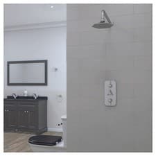 Image of RAK Washington Traditional Fixed Shower Head & Wall Arm - Chrome