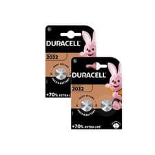 Image of 2032 Duracell Battery Coin CR2032 BR2032 DL2032 Cell, Button 3v Batteries 4 Pack