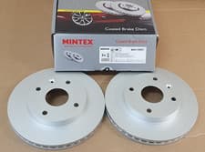 Image of BRAKE DISCS X2 FRONT 256mm FITS CHEVROLET DAEWOO MINTEX COATED MDC1990C