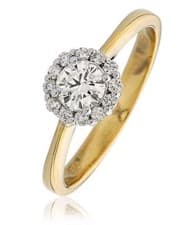 Image of Diamond Solitaire Ring F VS Round 0.55ct Brilliant Cut Diamonds 18ct Yellow Gold