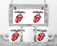 Image of The Rolling Stones Big Mouth Mug, 11oz Ceramic Cup, Music Fan Gift,