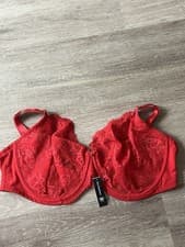 Image of Ann Summers Sexy Lace Red Non Padded Bra Size 44F - FREE POST