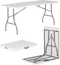 Image of 6ft Folding Table Portable Trestle Camping Picnic Party BBQ Garden Market Stall
