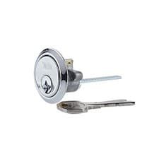 Image of Yale Replacement Rim Cylinder 4 Pin Polished Chrome, 4 Keys, Door Lock Security.