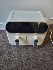 Image of Swan SD10519C Retro Dual Basket Air Fryer with Swan Cyclone Technology,
