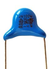 Image of [4pcs] 1000pF, 440V X1, 400V Y1, JN 102M Ceramic Safety Capacitor, 8mm – ref:807