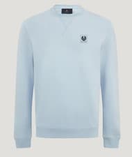 Image of Mens Belstaff Designer Crew Neck Sweatshirt Jumper Phoenix Patch Logo 5 Colours
