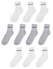 Image of Donnay 10 Pack Quarter Socks Youngster Boys Stamp Size Junior 1-6