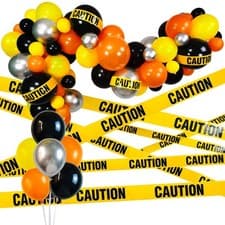 Image of Quarantine Balloon Garland & Arch Kit, 74 Pack 12Inch 5Inch Black, Orange, Ye...