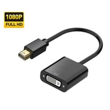 Image of Mini DisplayPort to DVI 24+5 Adapter Cable for Mac and PC Converter UK