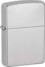 Image of Zippo Lighter Windproof Classic Regular Brushed Chrome Refillable, Brand New UK