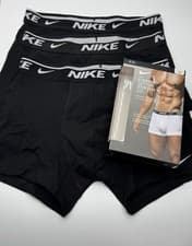 Image of Nike 3-Pack Men’s Cotton Stretch Trunks | Black Boxer Briefs Underwear M-XL