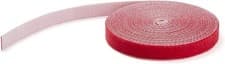 Image of Startech 100Ft Hook & Loop Cable Ties Reusable, Red, Bulk Pack