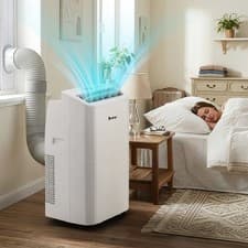 Image of 12000BTU 5-in-1 Portable Air Conditioner Air Cooling Heating Fan Dehumidifier