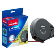 Image of Vileda Cordomatic Retractable Clothes Washing Line 15m Automatic Retractable