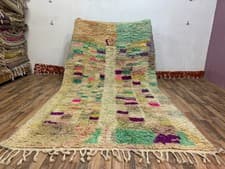 Image of Moroccan Berber Rug 5.3x9 ft Handmade Wool Boho Modern Beni Ourain Style