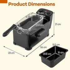 Image of 3L/5L 2000W Electric Deep Fryer with Removable Basket